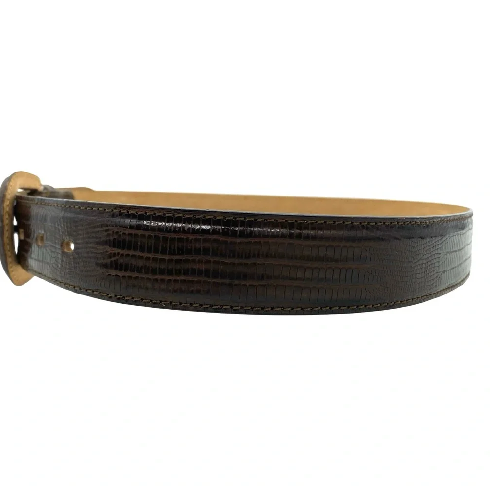 Banana Republic Women’s Brown Leather Crocodile Embossed Belt